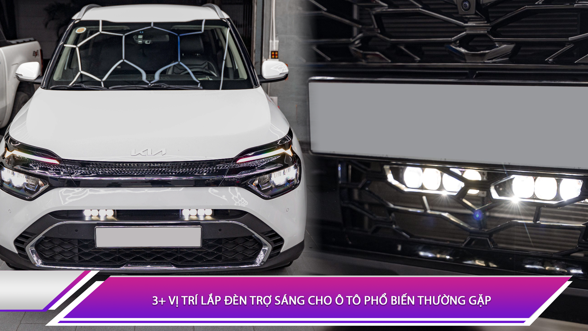 3+ vị trí lắp đèn trợ sáng cho ô tô phổ biến thường gặp